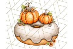 Fall Donut Clipart PNG, Autumn Donuts With Pumpkins Product Image 4