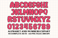 Valentine Alphabet Clip Art, valentines day letters doodle Product Image 2