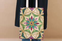 Luxury Stained Glass Mosaic Seamless Patterns, Gold Foil Product Image 8