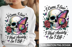 I came I saw I had Sublimation Design - Funny Skeleton PNG Product Image 1