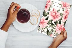 Flowers Black Stripes Digital Paper Bundle Product Image 9