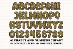 Black and Gold Alphabet png clipart, gold letters doodle Product Image 3