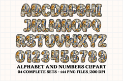 Cottagecore Alphabet png clipart, Floral letters doodle Product Image 2