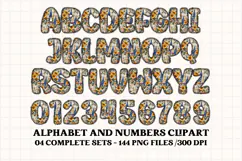 Cottagecore Alphabet png clipart, Floral letters doodle Product Image 2