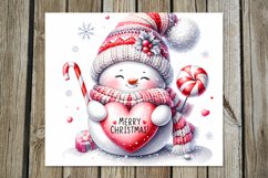 Xmas Snowman | Christmas Skinny tumbler sublimation designs Product Image 8