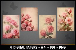 4 Digital Papers Vintage Florals I Vintage Theme Product Image 2