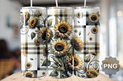Sunflower Tumbler Sublimation - 20 Oz Skinny Tumbler Product Image 1