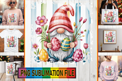RADIANT Tote Bag Gift Ideas PNG, Easter Gnomes Product Image 1