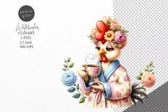 Chicken clipart, Funny clipart, Coffee clipart Product Image 1