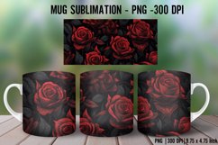 Gothic Rose Mug Wrap Sublimation Designs|Valentine's day Product Image 4