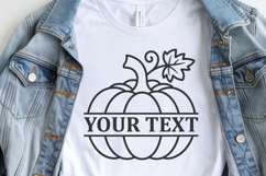 Pumpkin Split Monogram SVG | Fall Pumpkin Outline SVG Product Image 7