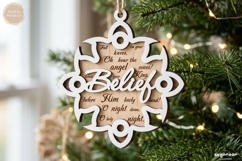 Nativity Snowflake Ornaments SVG Bundle | Christmas | CNC Product Image 8