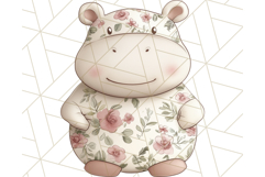 Pink Floral Stuffed Animal Clipart PNG, Cute Stuffed Animals Product Image 4