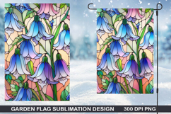 Flowers Garden Flag Sublimation| Spring Garden Flag PNG Product Image 1