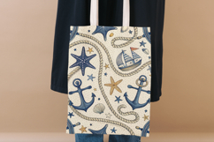 Nautical Anchor Rope Stripe Paper Pack, Seamless Digital Product Image 7