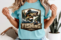 Fishing Life PNG, Largemouth Bass Fishing Sublimation Design Product Image 8