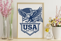 USA Est. 1776 Eagle Svg, USA Anniversary Svg, USA Eagle Svg. Product Image 9