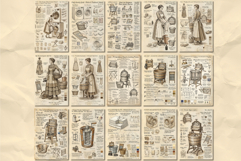 Ephemera Laundry Junk Journal Pages Product Image 2