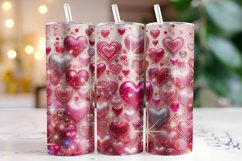 Hearts Valentine's Day Tumbler Wrap Sublimation Product Image 1