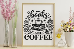 Books And Coffee Svg, Book Lover Svg, Coffee Lover Svg. Product Image 9