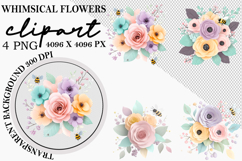 Whimsical Flowers Clipart Png Product Image 1
