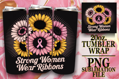 Sweet vibes 20oz tumbler wrap, Breast Cancer Product Image 1