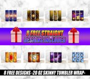 3D Embroidered Flowers 20 oz Skinny Tumbler Sublimation 2023 Product Image 6