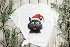 Funny Christmas Black Cat Sublimation Product Image 2