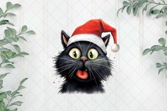 Funny Christmas Black Cat Sublimation Product Image 1