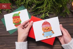 Christmas gingerbread watercolor. Kawaii clipart cute winter Product Image 8