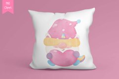 Valentine Gnome watercolor Gnome sublimation kawaii clipart Product Image 8