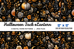 Halloween Jack O'Lantern Patterns JPG Product Image 1