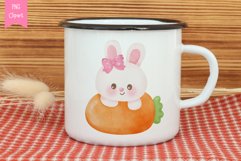 Easter watercolor clipart kawaii clipart. Easter kid bunny Product Image 8