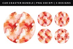 Alcohol Ink Keychain And Car Coaster Sublimation Design Product Image 1