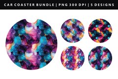 Alcohol Ink Keychain And Car Coaster Sublimation Design Product Image 1