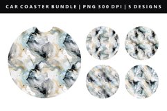 Alcohol Ink Keychain And Car Coaster Sublimation Design Product Image 1