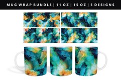 Alcohol Ink 11oz, 15oz Mug Sublimation | Mug Wrap PNG Product Image 1