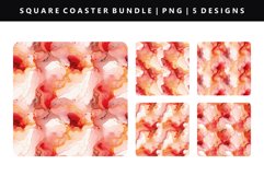 Alcohol Ink Square Coaster Design | Square Coaster PNG Product Image 1