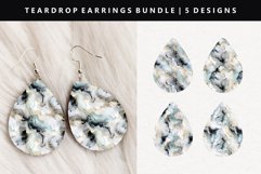 Alcohol Ink Teardrop Earring Sublimation PNG Design Product Image 1