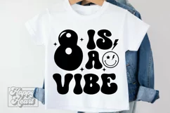 8 Is A Vibe SVG - 8th Birthday Retro - Eight Birthday Boy PN Product Image 3