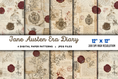 Jane Austen Era Diary Sheets JPG Product Image 1