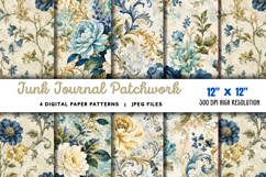 Cute Purple Flowers Pattern JPG Product Image 1