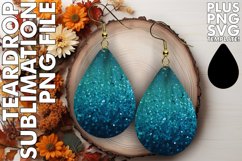 Dazzling Teardrop Charms: Glitter &amp; Sublimation Product Image 1