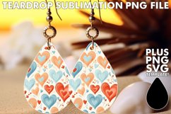 Heartfelt Teardrops: Sublimation Earrings Product Image 1