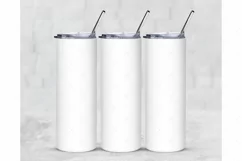 20oz Skinny Tumbler Mockup Full wrap| Full view wrap mockup Product Image 7