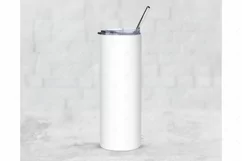 20oz Skinny Tumbler Mockup Full wrap | Full view wrap mockup Product Image 8
