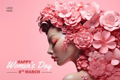 8 march international women&#039;s day cover banner design Product Image 1