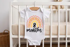 8 Months SVG | Baby Milestone SVG | Baby SVG | Newborn SVG Product Image 2