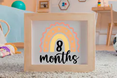 8 Months SVG | Baby Milestone SVG | Baby SVG | Newborn SVG Product Image 4