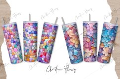 8 Mosaic Tumbler Wraps | 20 oz Skinny Tumbler Sublimation Product Image 6
